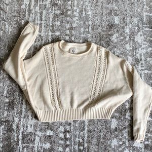 Billabong Cropped Sweater - Cream Medium